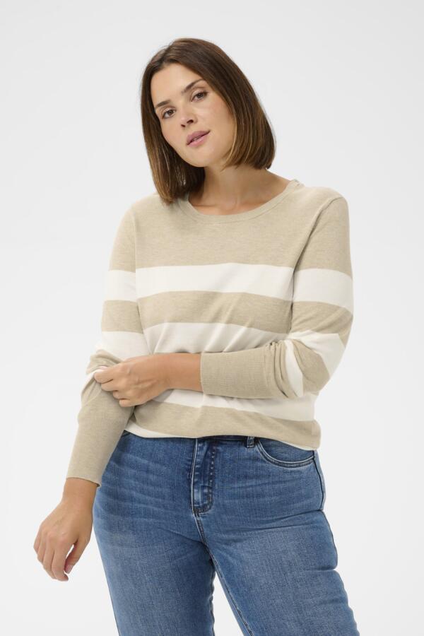 Kaffe Curve Lizzy Striped Knit Pullover