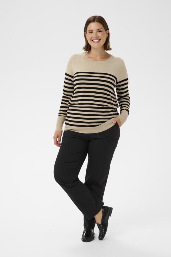 Kaffe Curve Lizzy Striped Knit Pullover