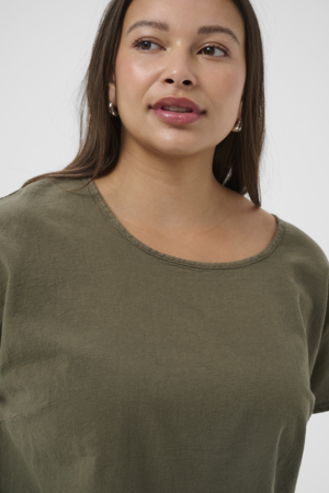 Kaffe Curve Nana Short Sleeve Blouse