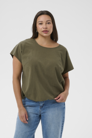 Kaffe Curve Nana Short Sleeve Blouse