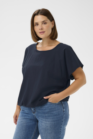Kaffe Curve Nana Short Sleeve Blouse