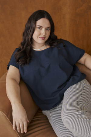 Kaffe Curve Nana Short Sleeve Blouse