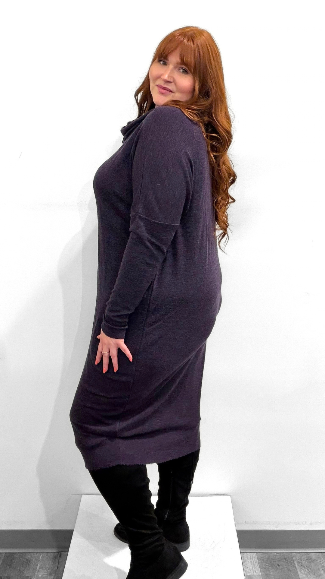 by basics Dress with Roll Neck