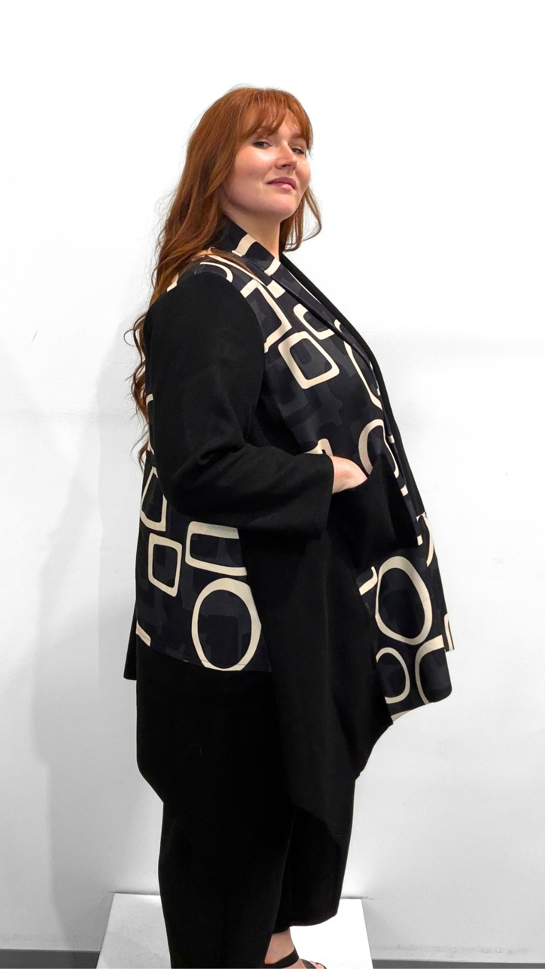 Marie La Lune Geo Print Cardigan