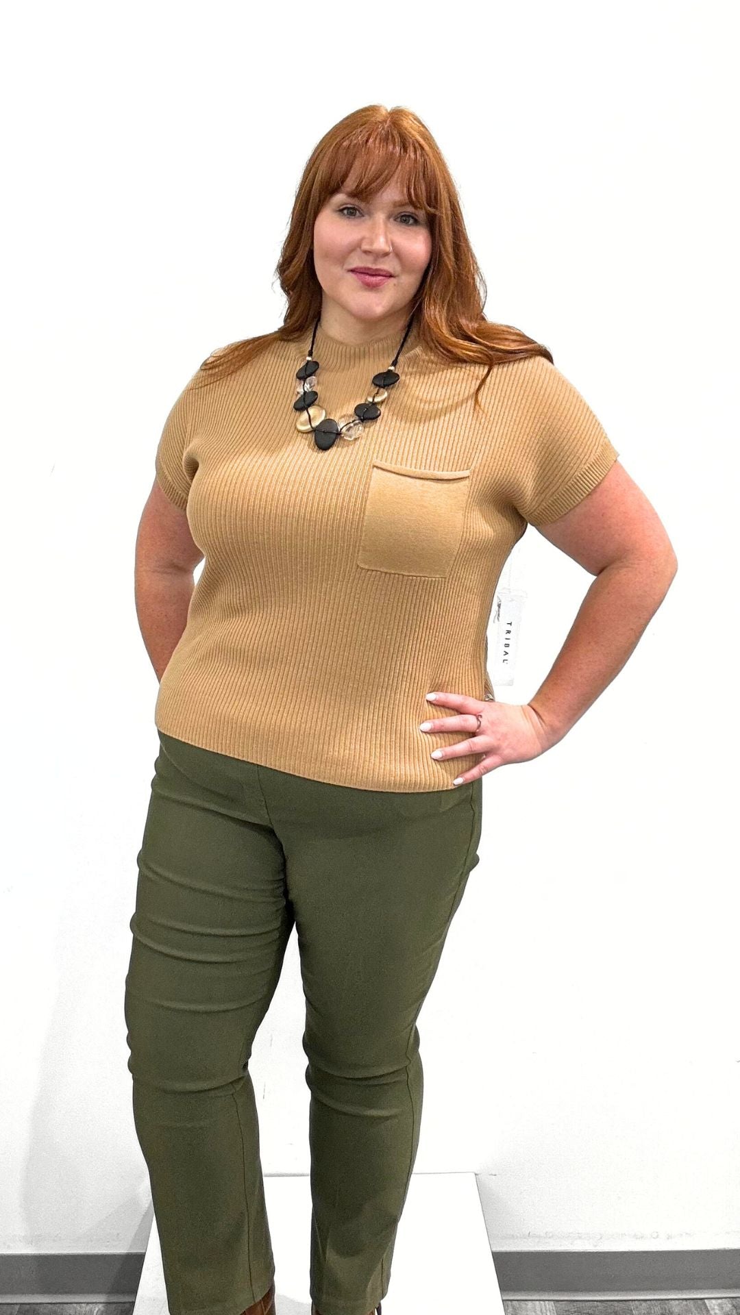 Tribal Short Sleeve Dolman Sweater