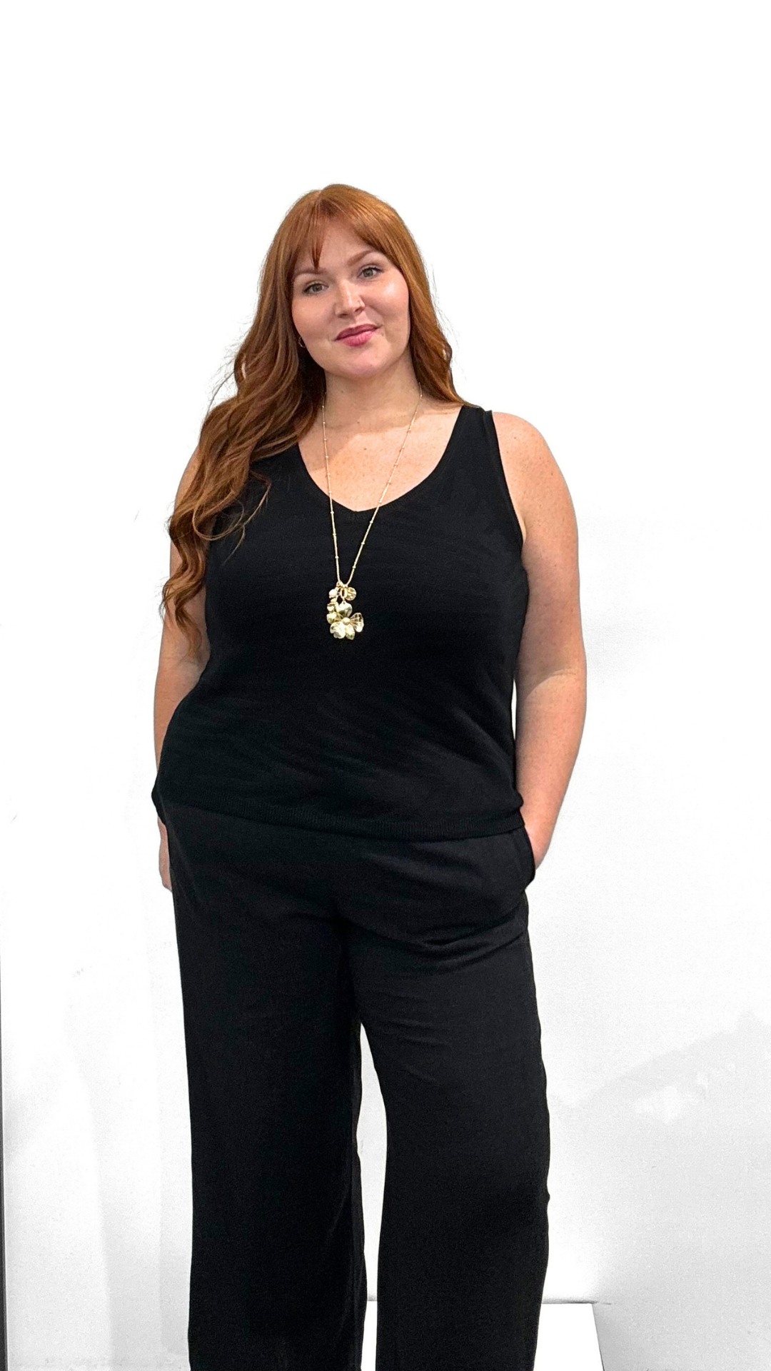 Tribal Sleeveless V-Neck Sweater