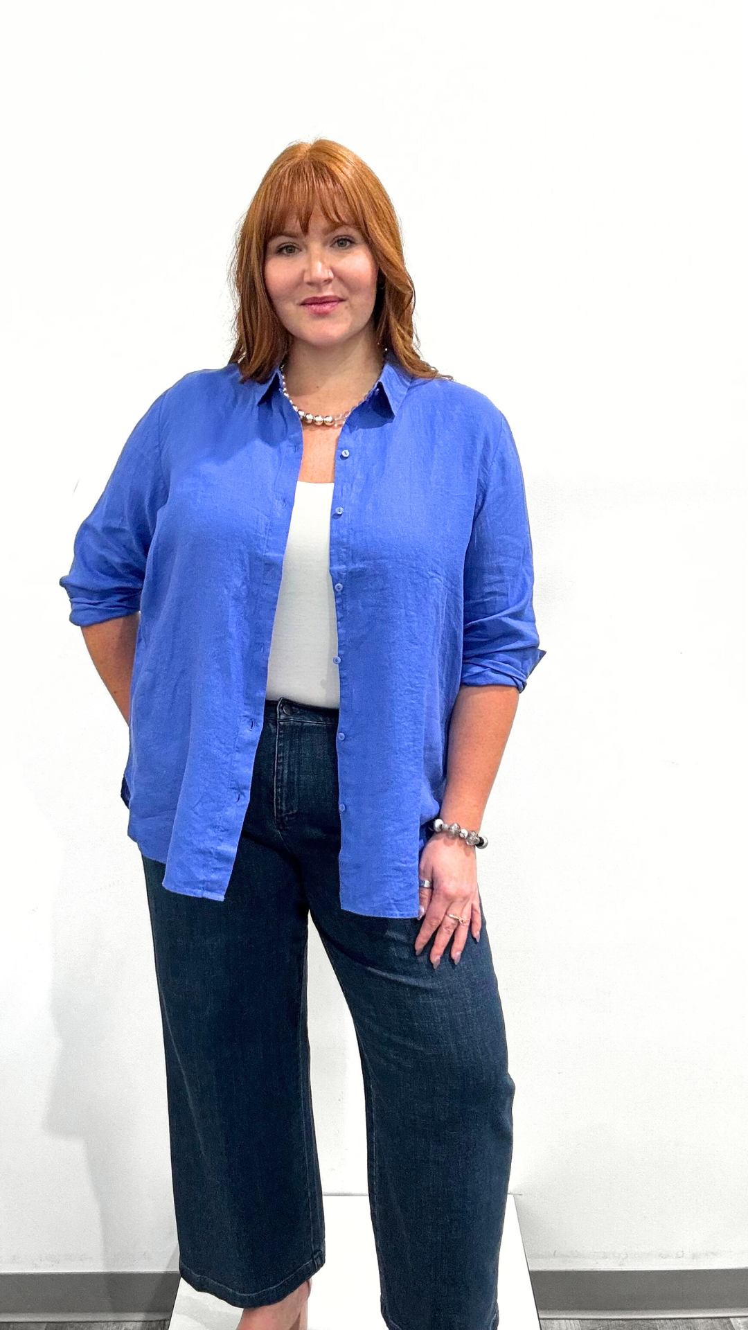 Eileen Fisher Classic Collar Long Shirt