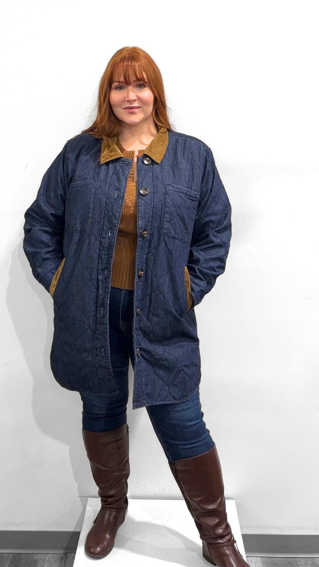Tribal Quilted Denim Jacket