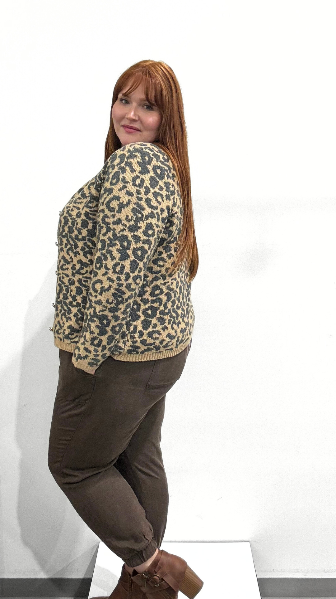 Dex Crewneck Patterned Cardigan