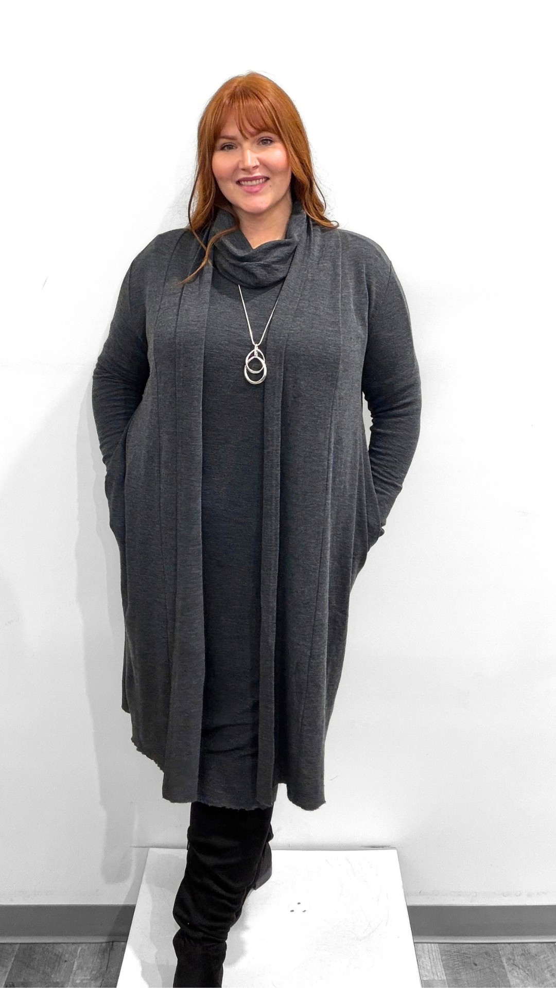 by basics Cardigan W Shawl Collar