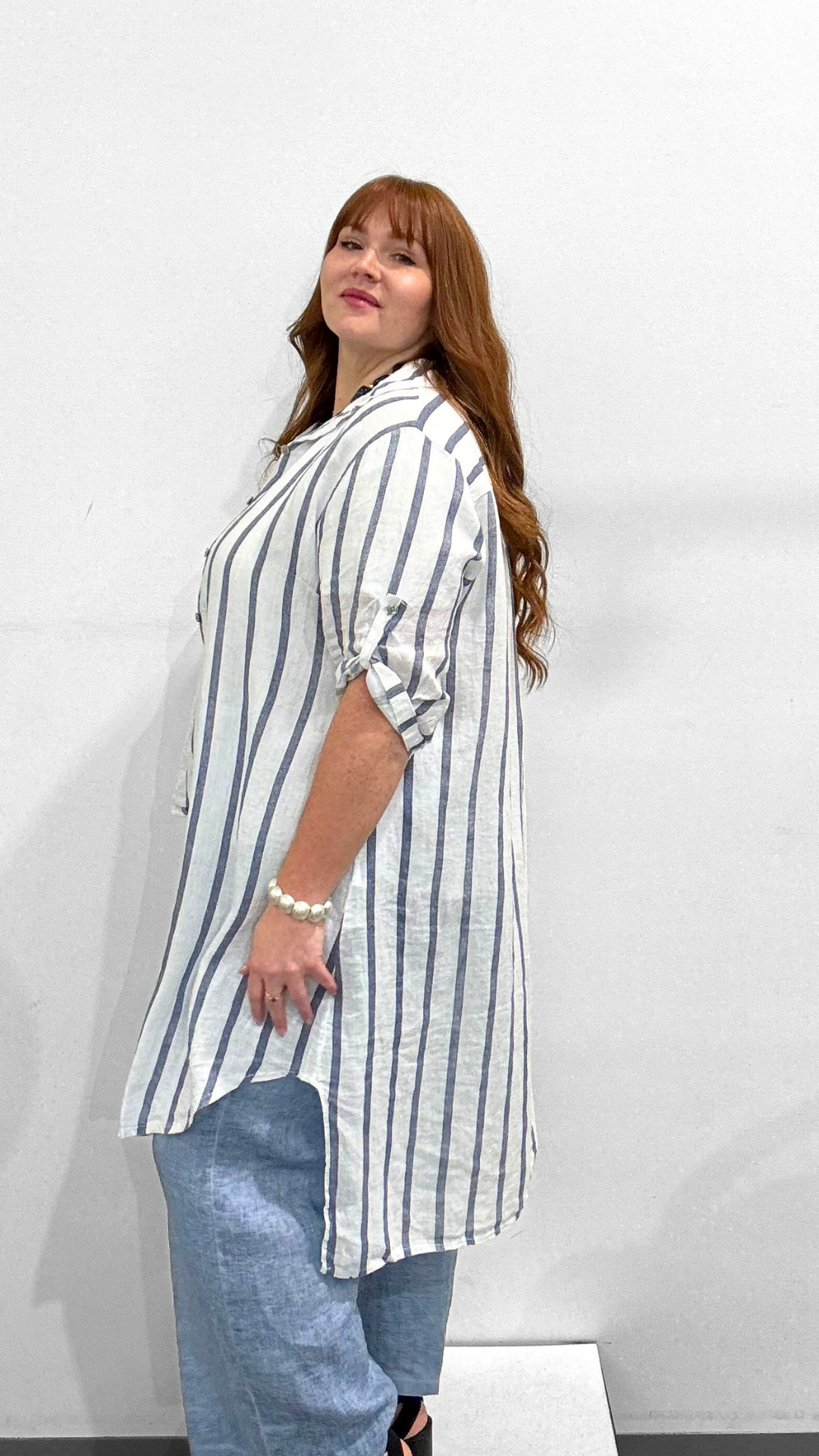 Orange Linen Tunic