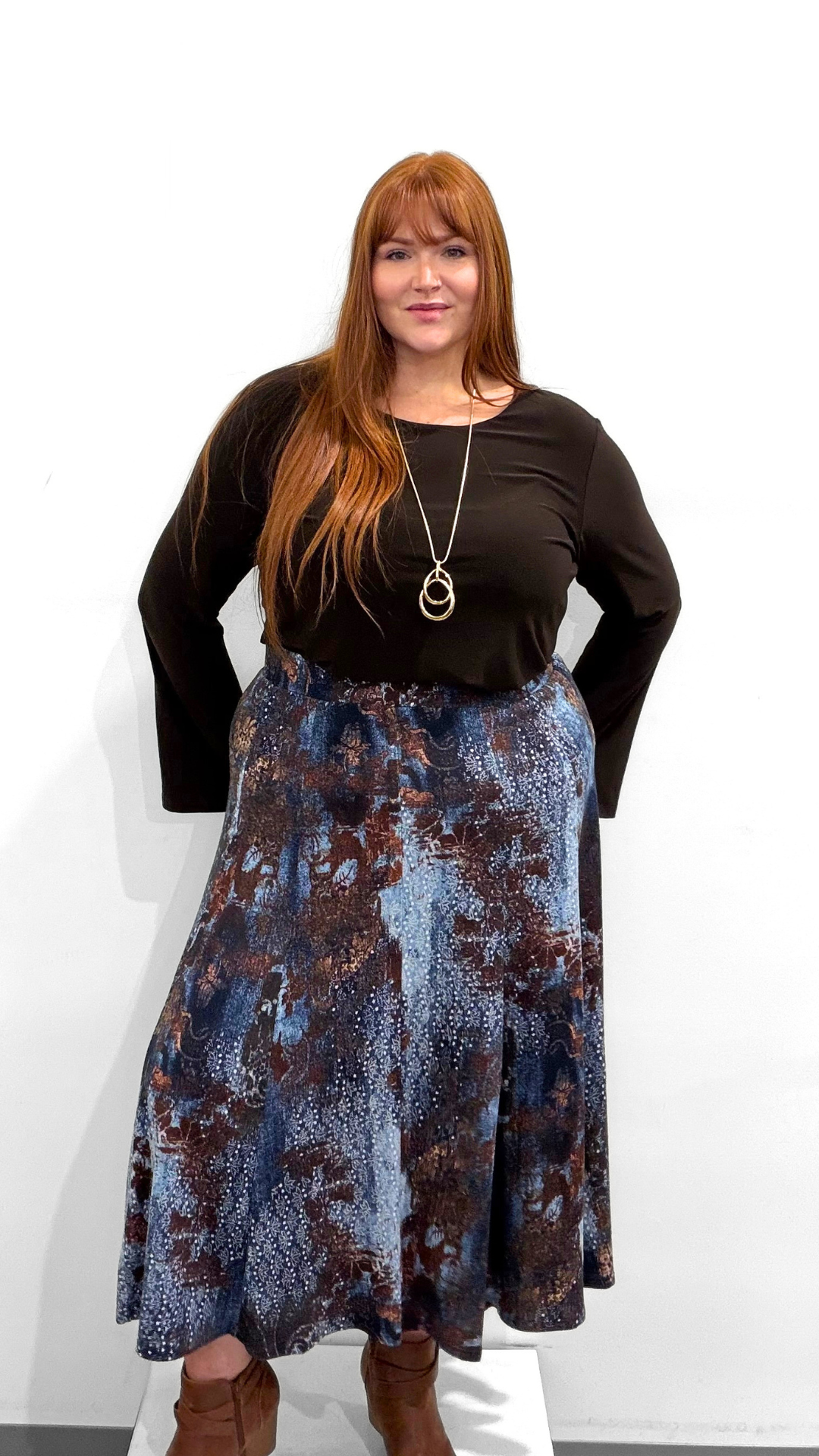 Frank Lyman Printed Maxi Skirt