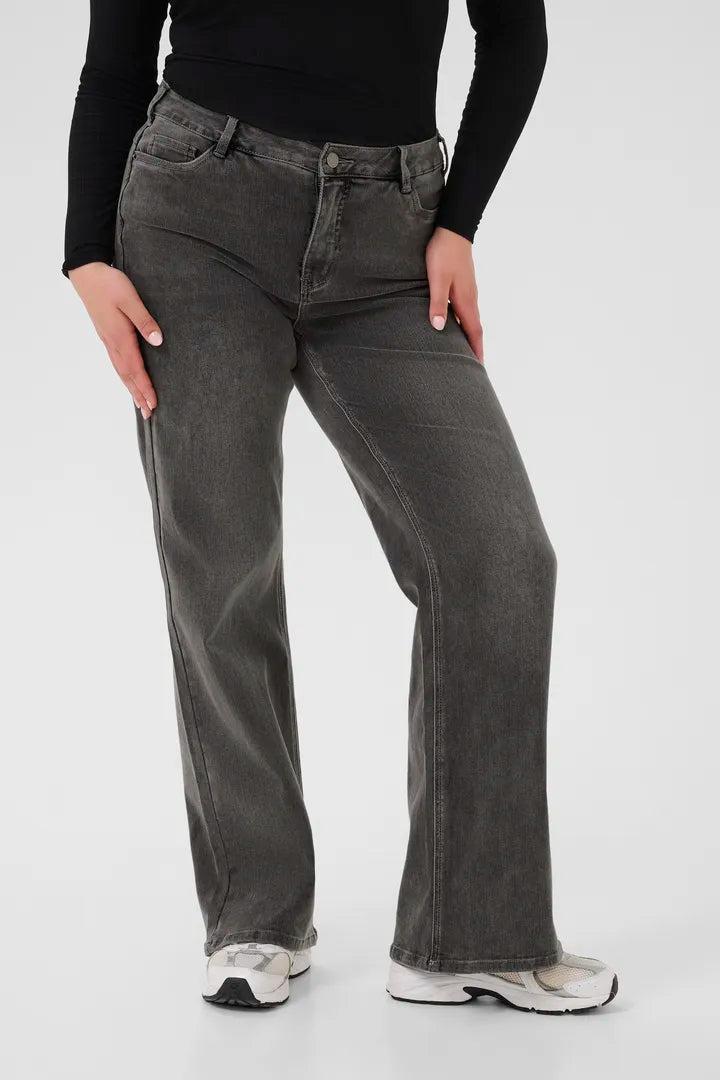 Kaffe Curve Sina High Waisted Flared Jeans