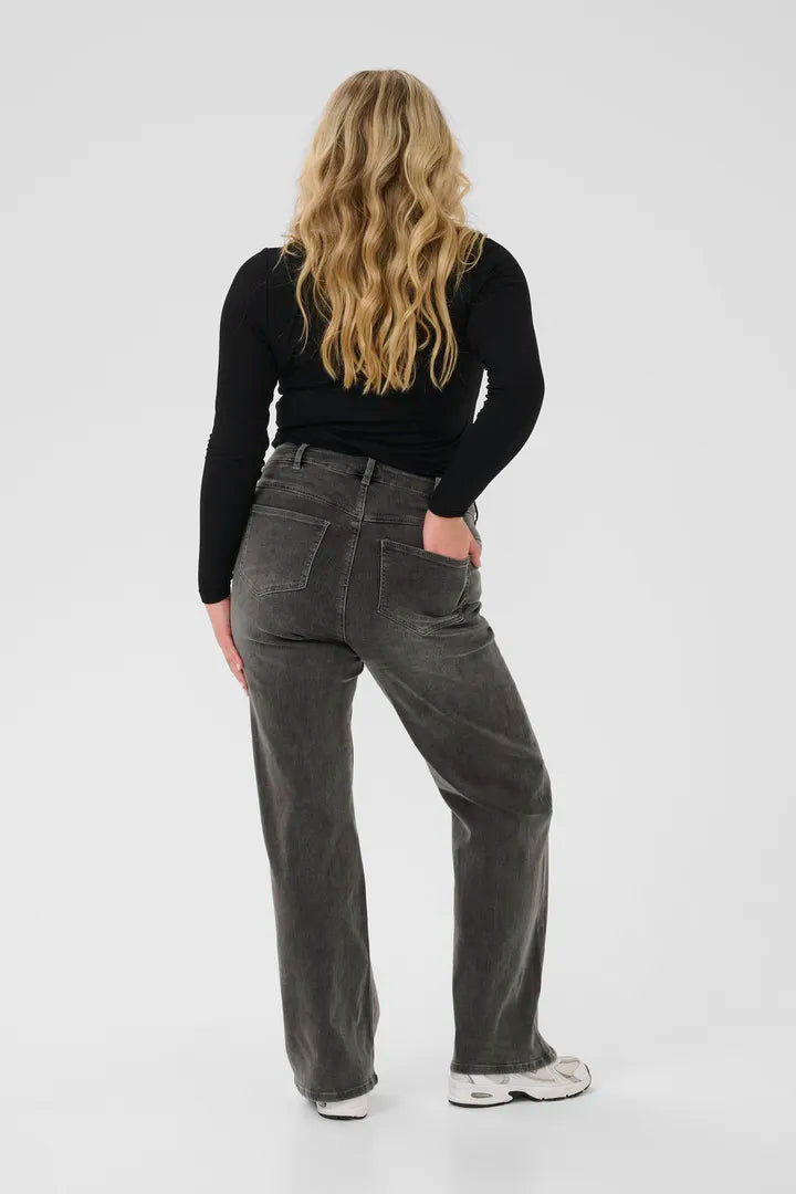 Kaffe Curve Sina High Waisted Flared Jeans