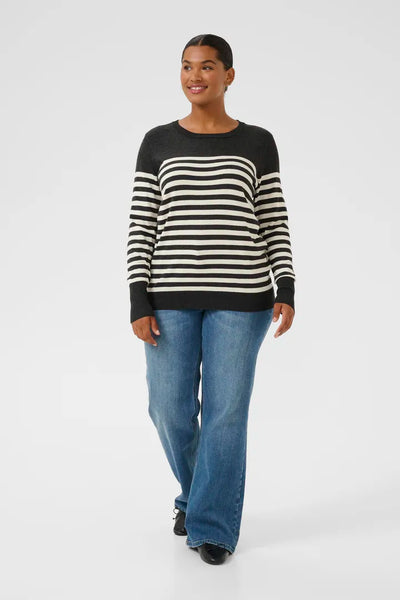 Kaffe Curve Lizzy Stripe Knit Pullover