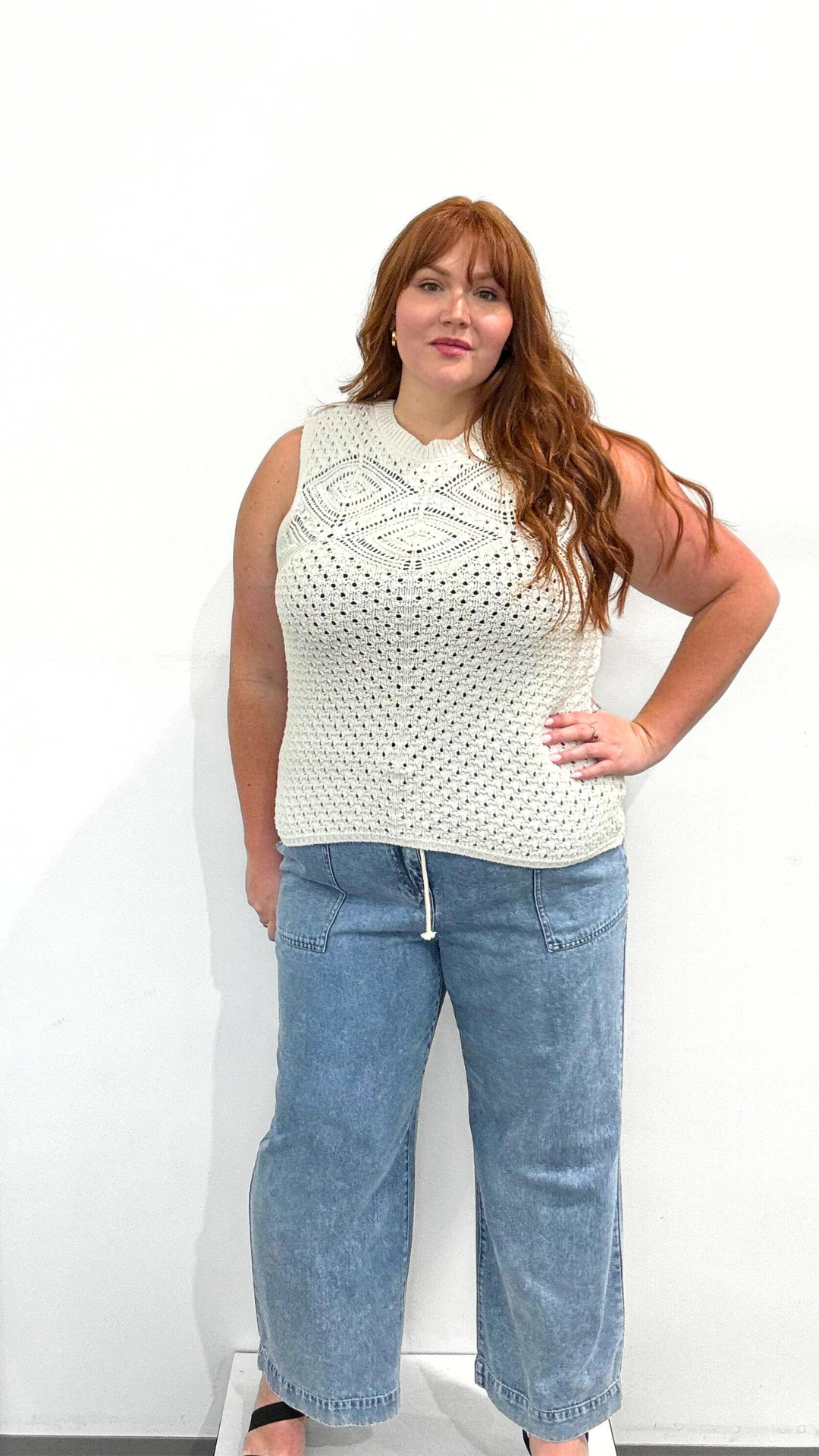 Dex Pointelle Sweater