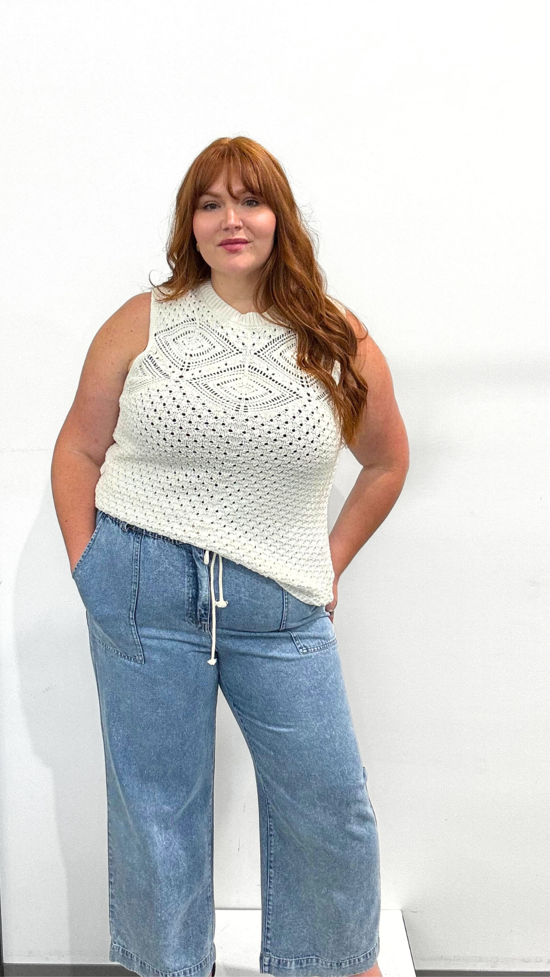 Dex Pointelle Sweater