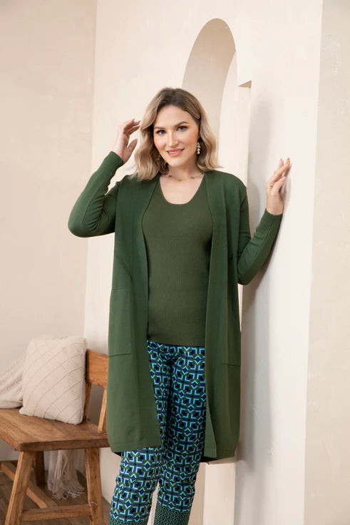 Orange Chevron Cardigan
