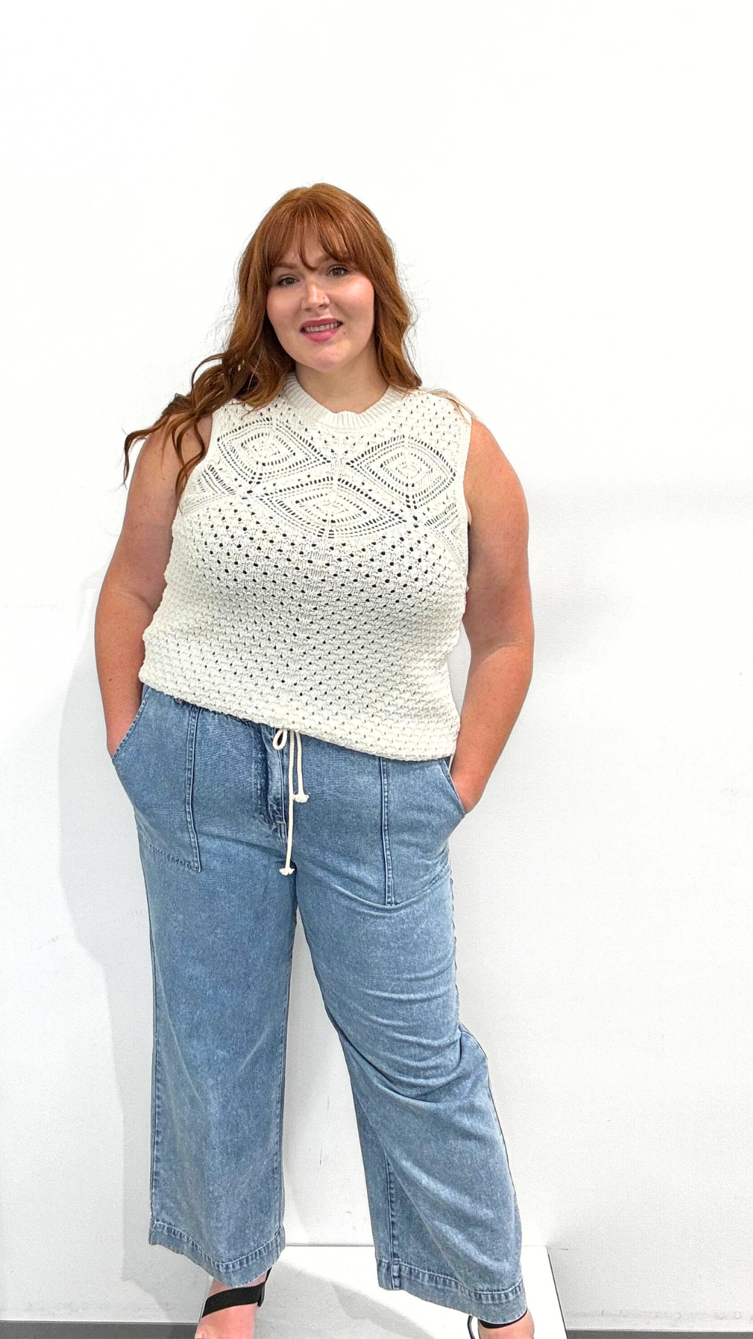 Dex Pointelle Sweater