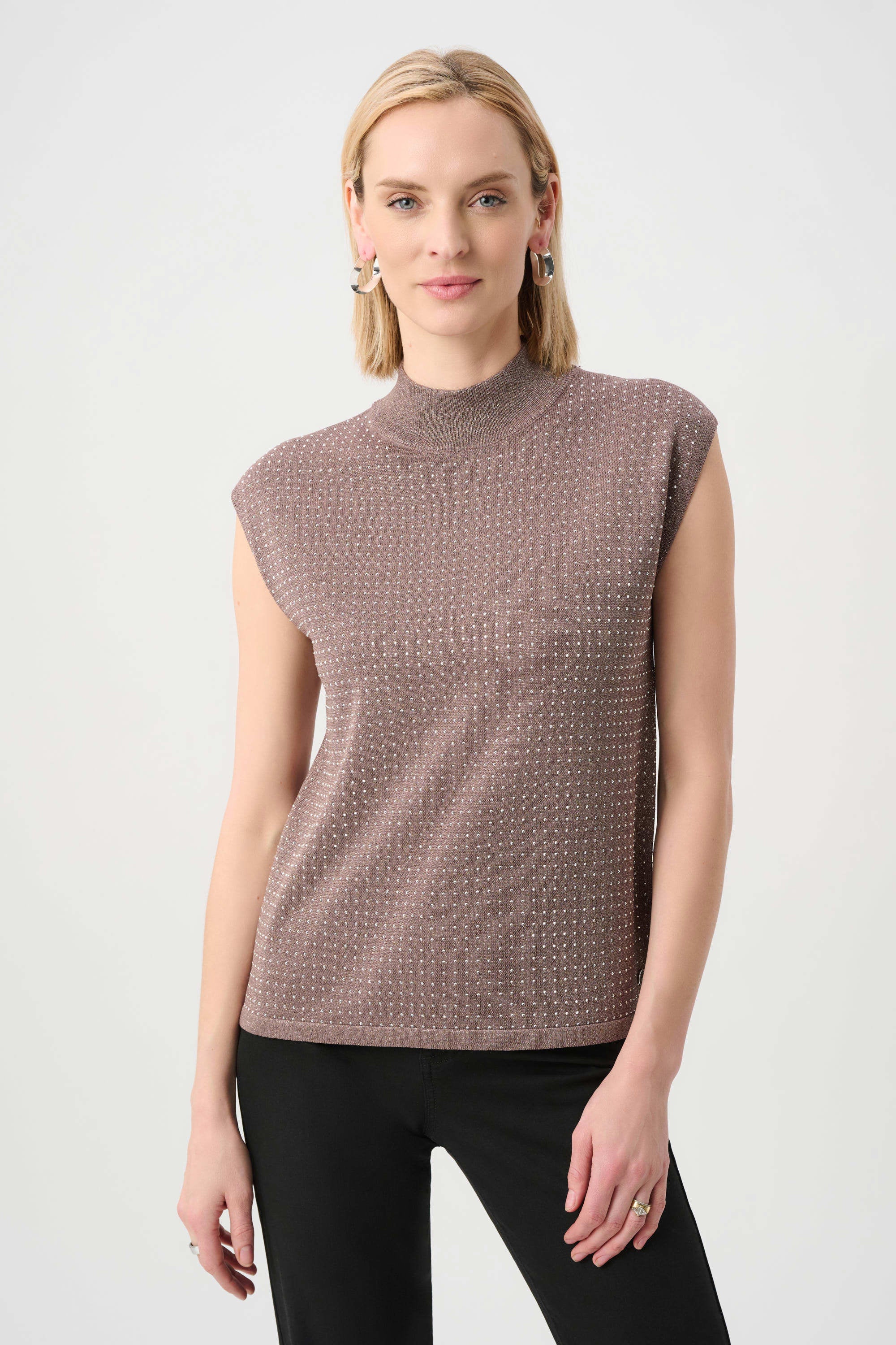 Joseph Ribkoff Sleeveless Mock Neck