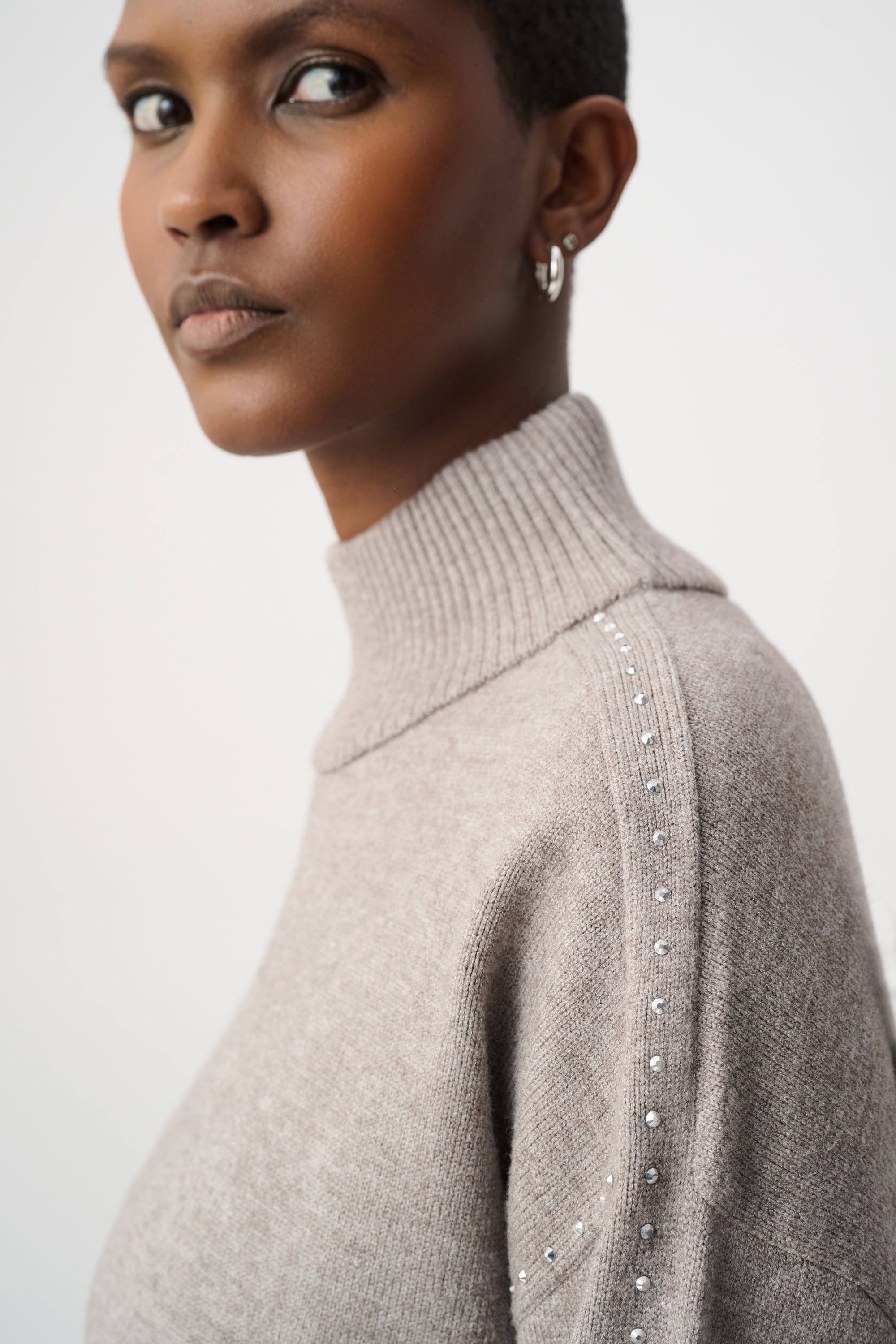 Joseph RIbkoff Embellished Turtleneck Sweater