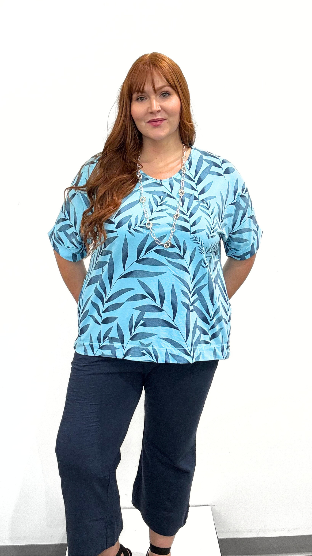 Wild Palms V-Neck Top