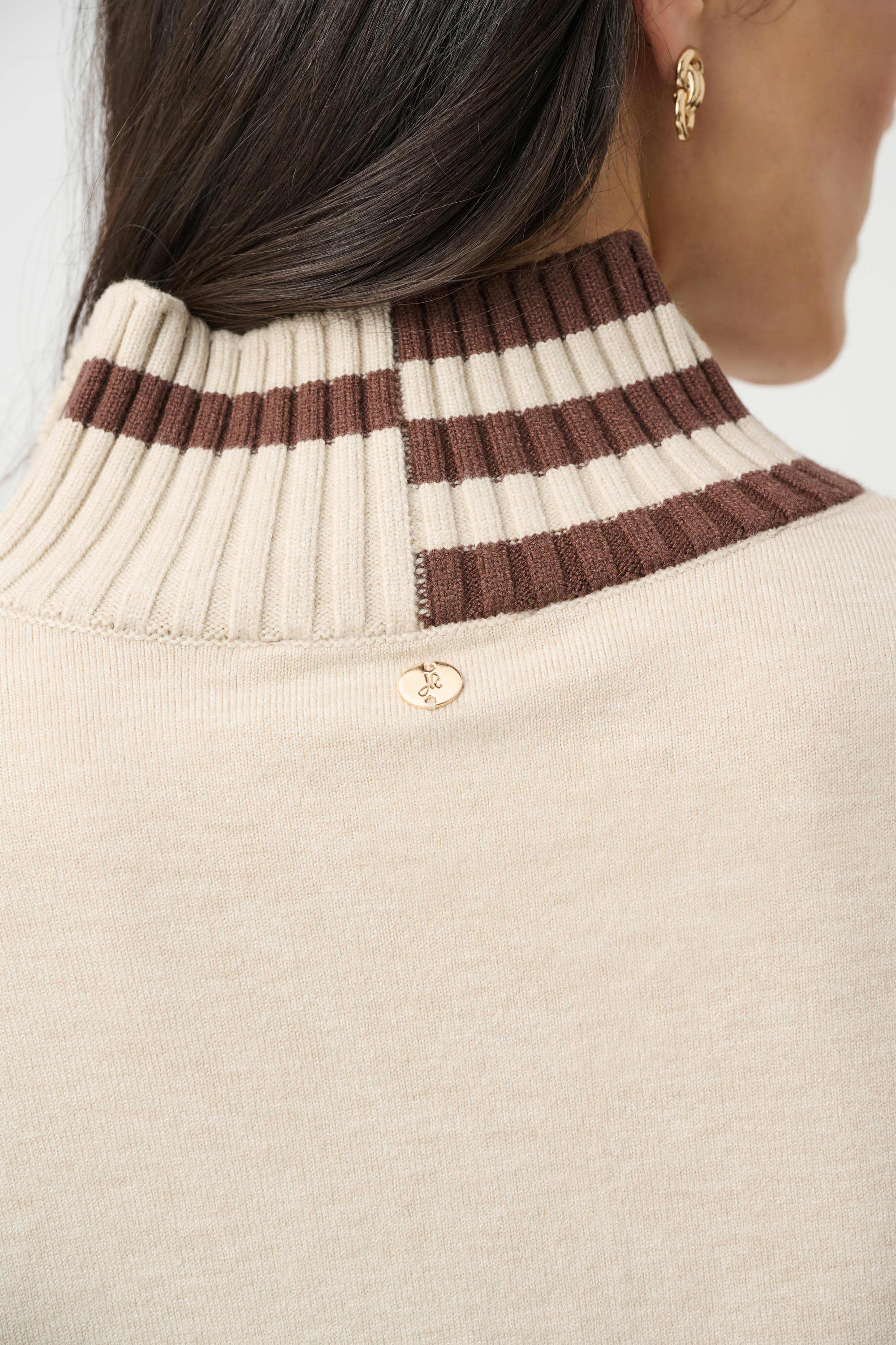Joseph Ribkoff Striped Mock Neck Sweater