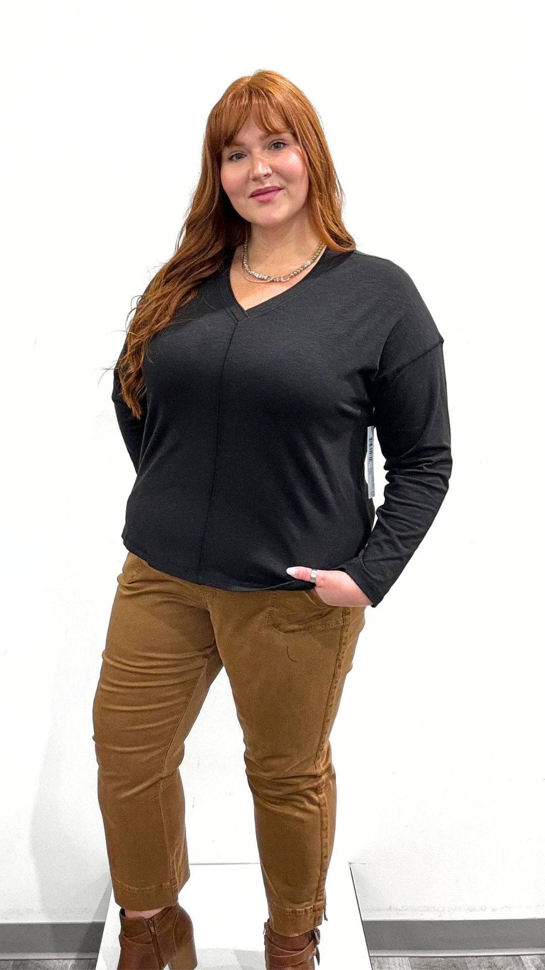 Tribal V-Neck Slub Tee