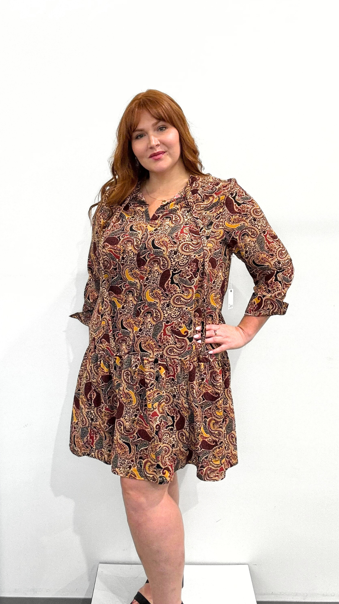 Dex Flouce Hem Dress