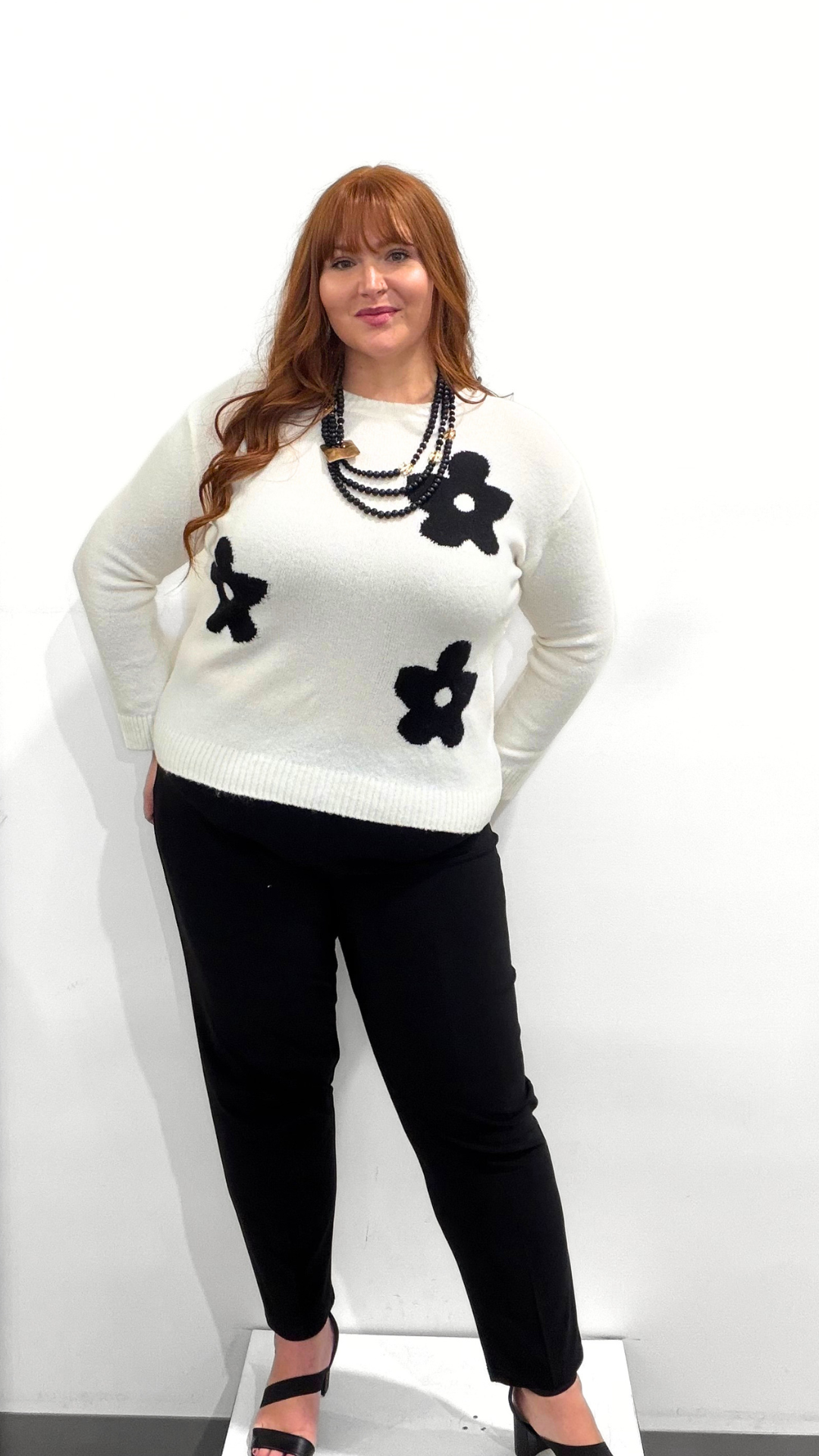 Frank Lyman Flower Sweater