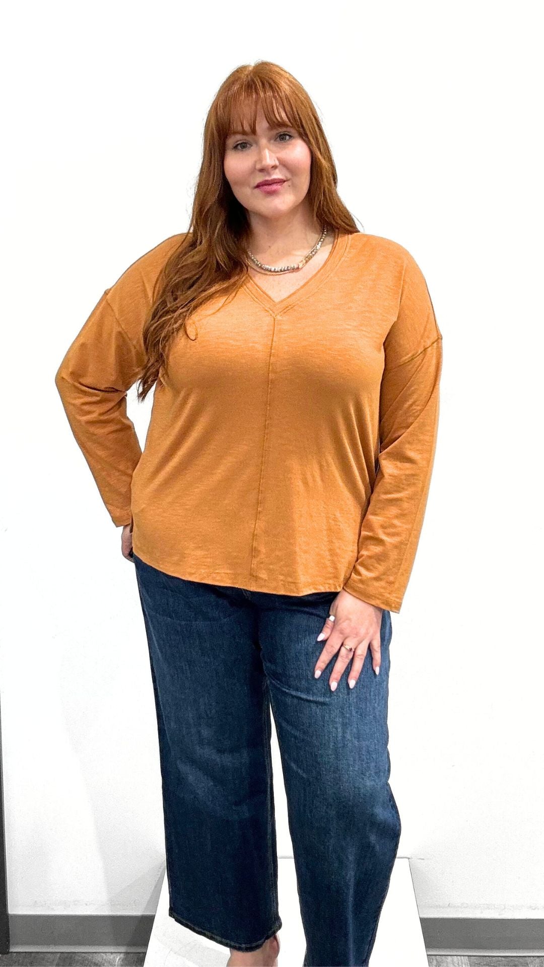 Tribal V-Neck Slub Tee