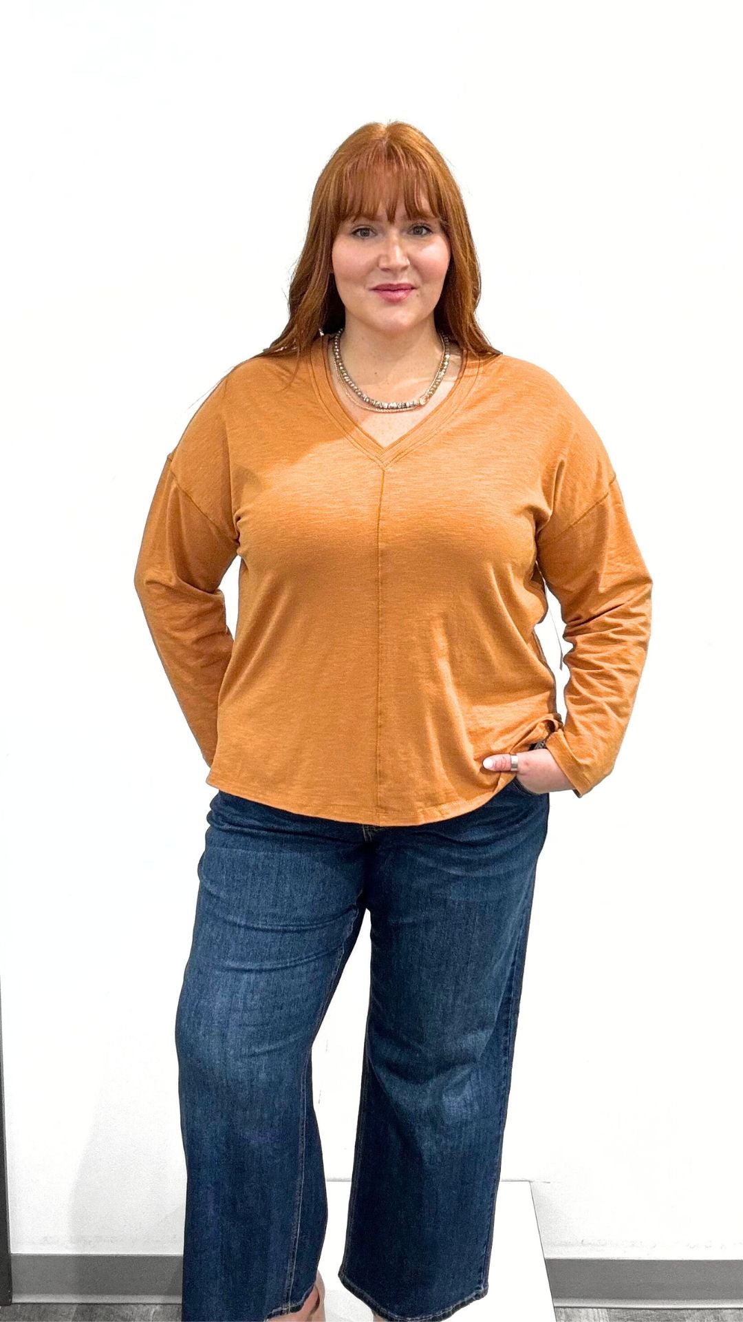 Tribal V-Neck Slub Tee