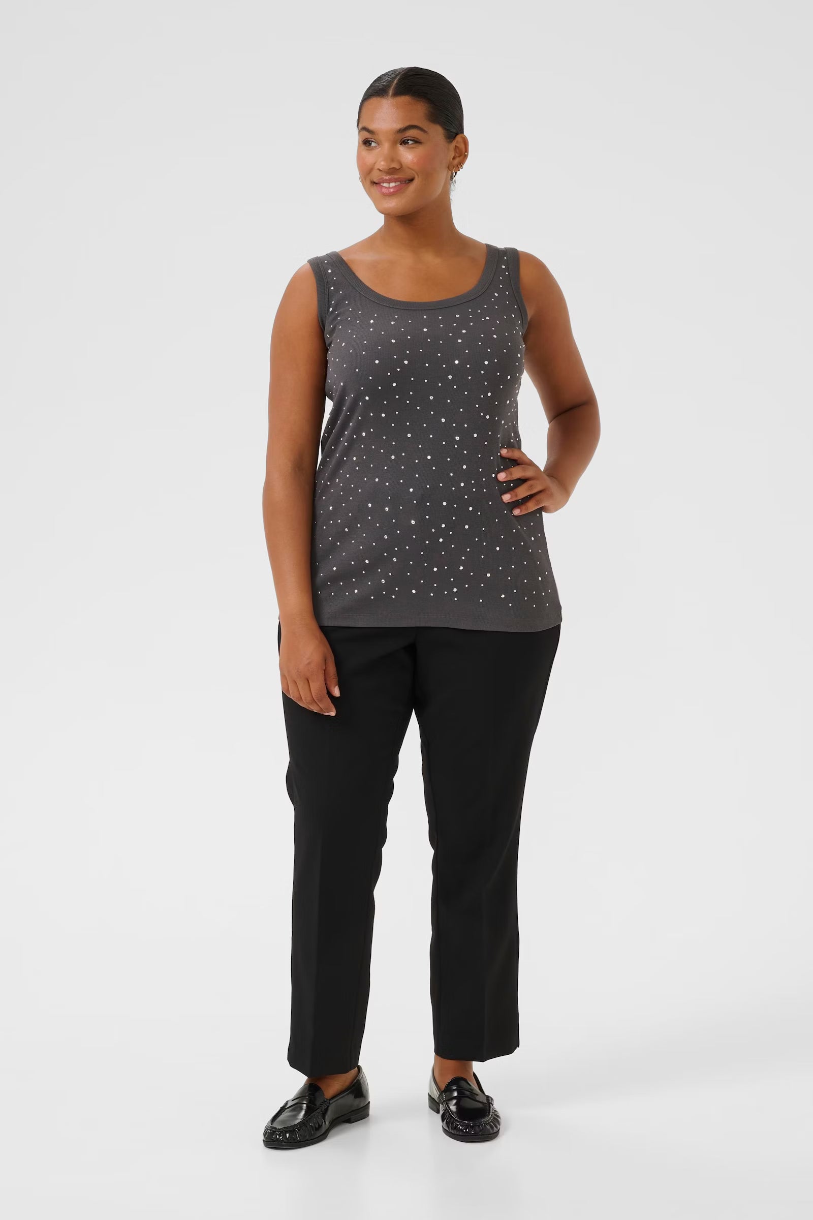 Kaffe Curve Carina Rhinestone Top