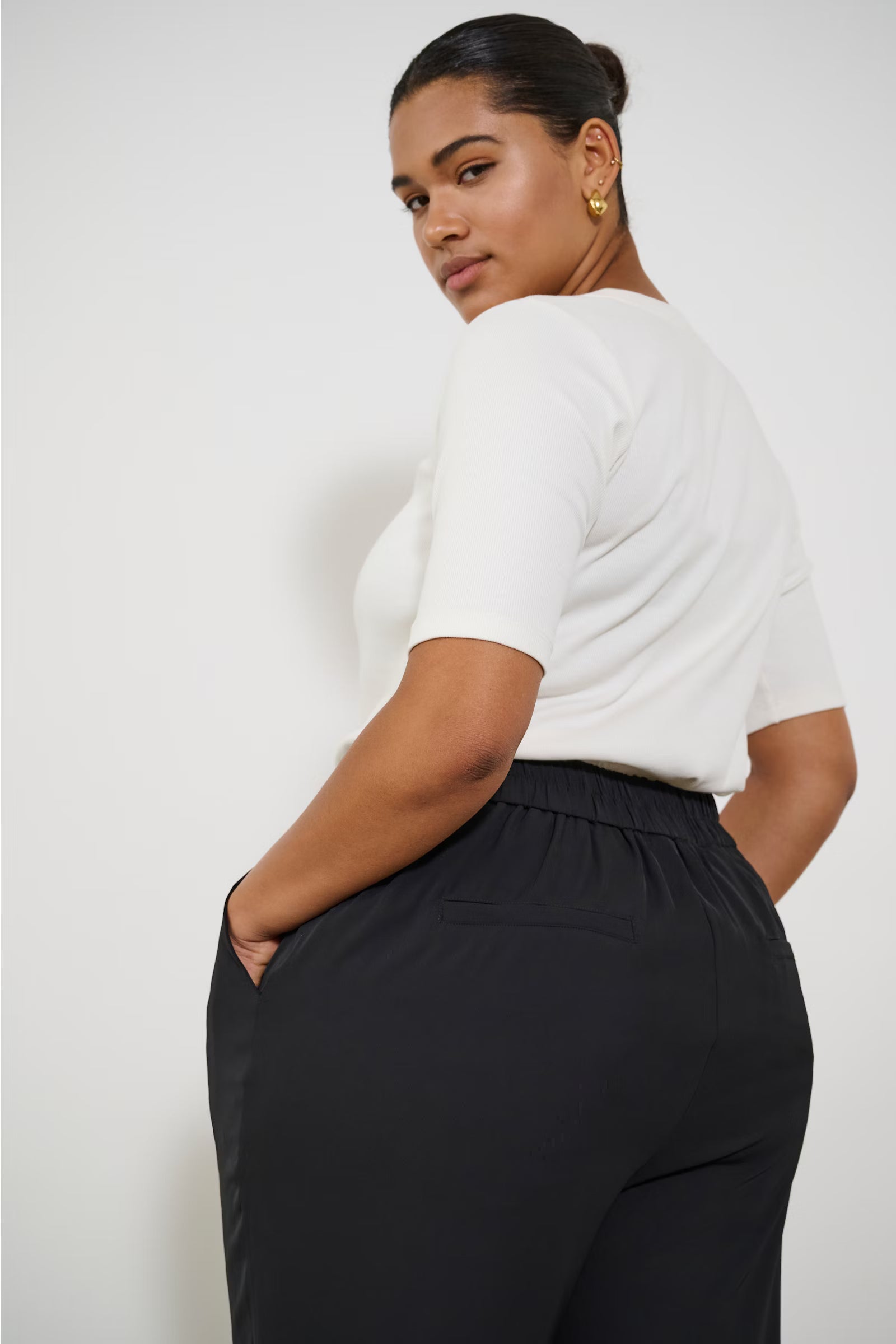 Kaffe Curve Signe High Waisted Wide Pant