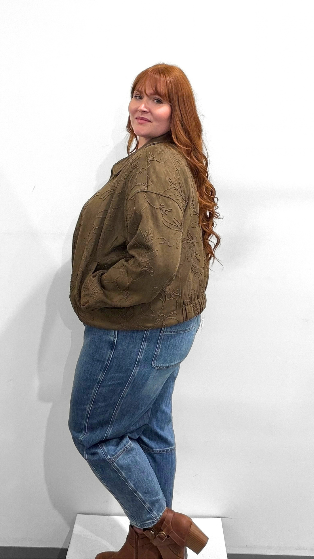 Tribal Faux Suede Jacket