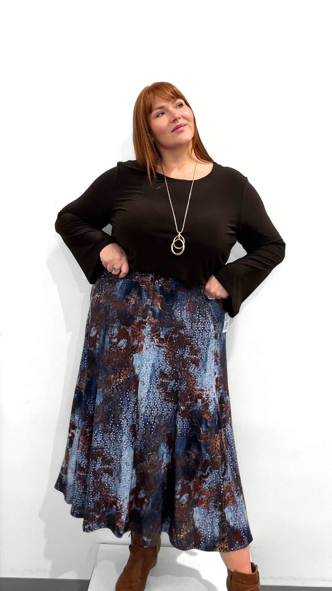 Frank Lyman Printed Maxi Skirt