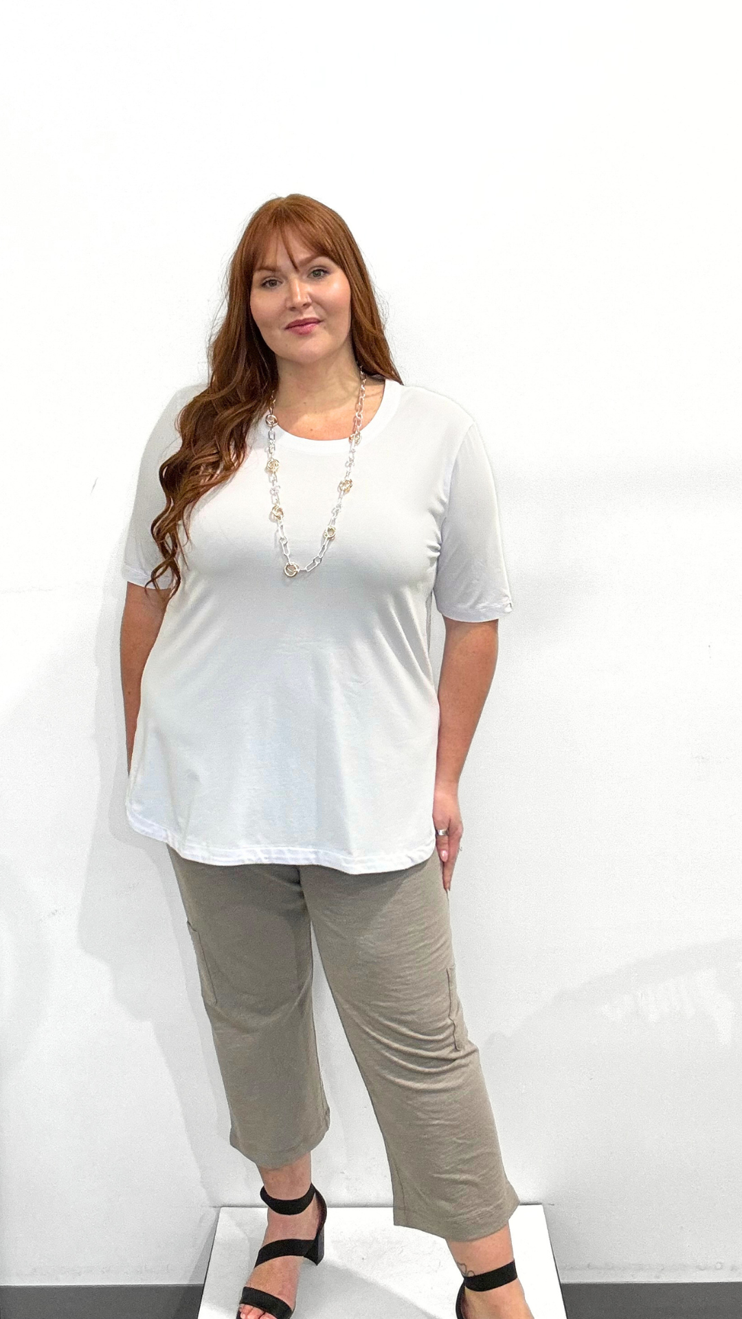 Wild Palms Elbow Sleeve Top