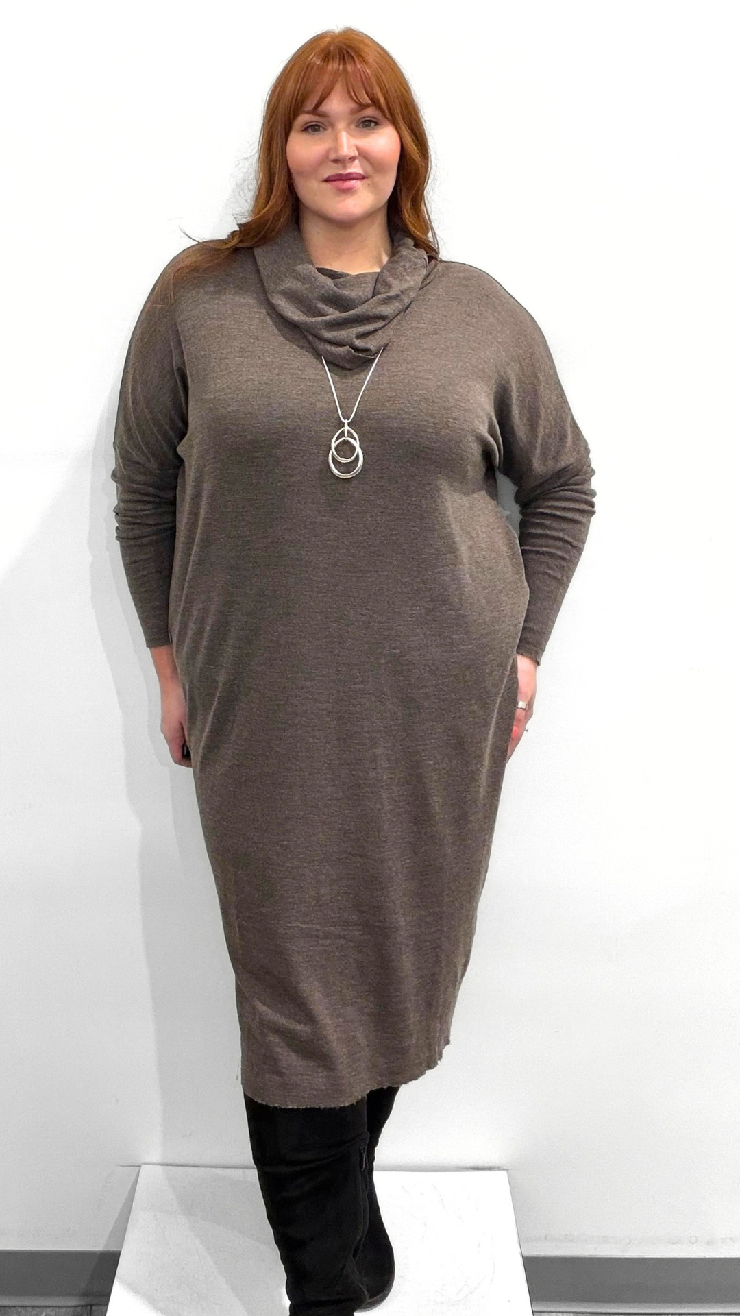 by basics Dress with Roll Neck