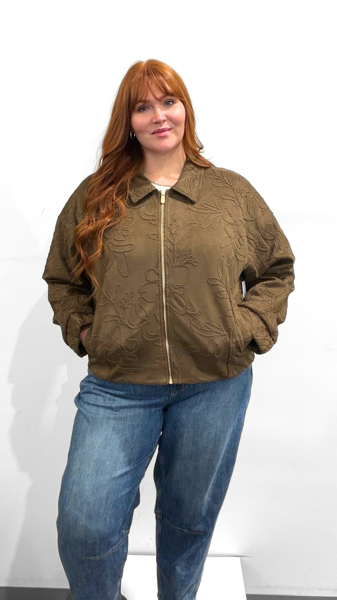 Tribal Faux Suede Jacket