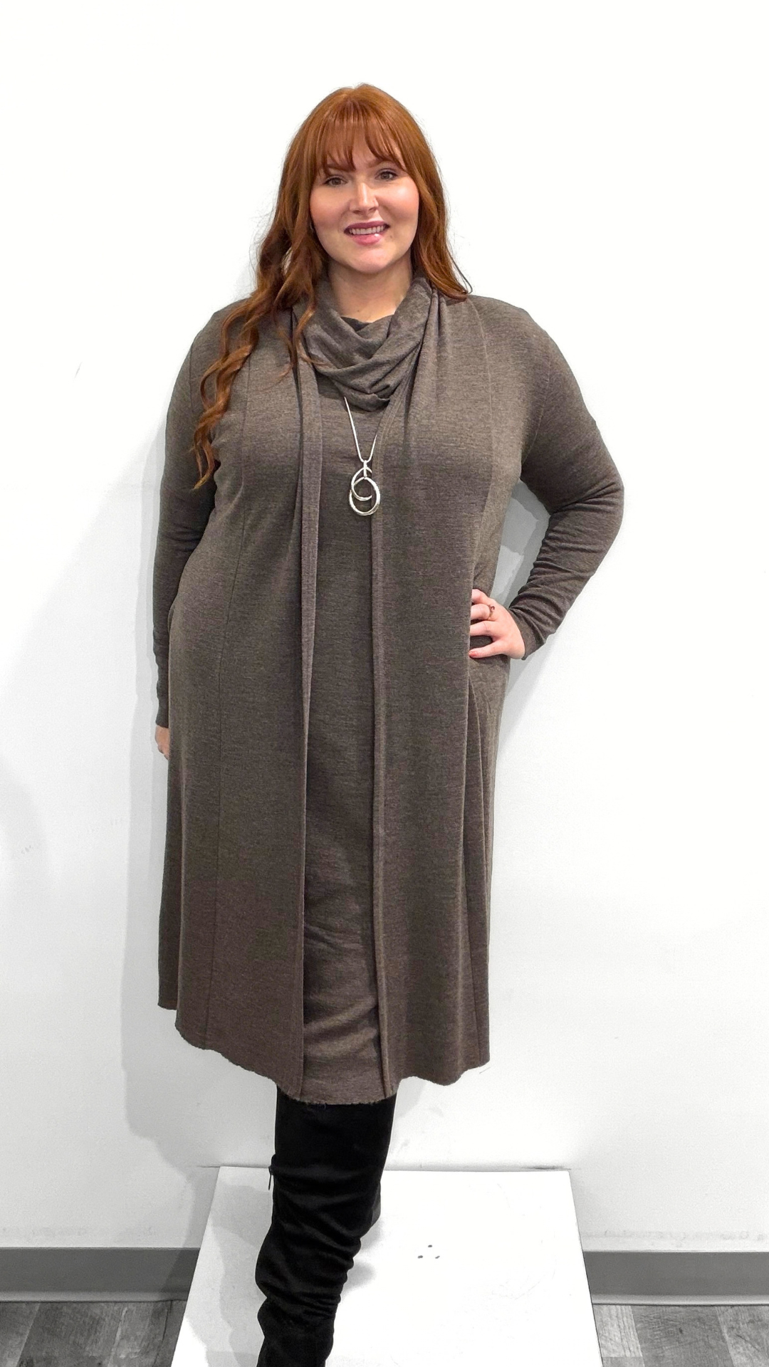 by basics Cardigan W Shawl Collar