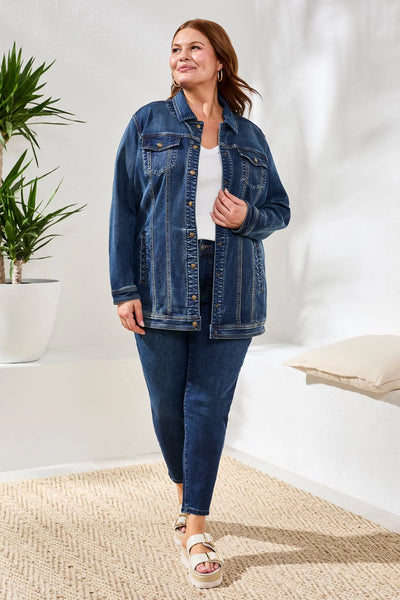 Tribal Maxi Jean Jacket