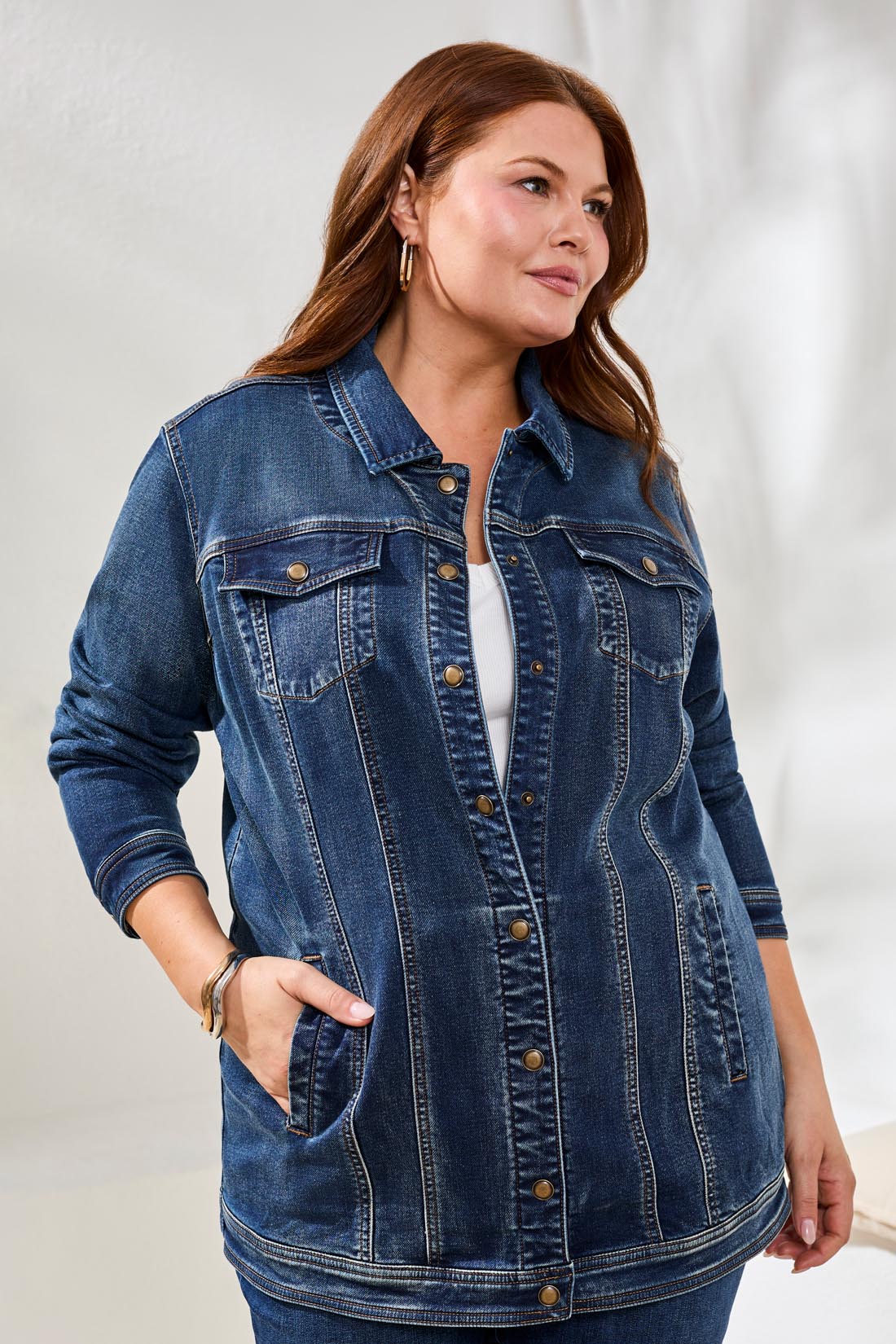 Tribal Maxi Jean Jacket