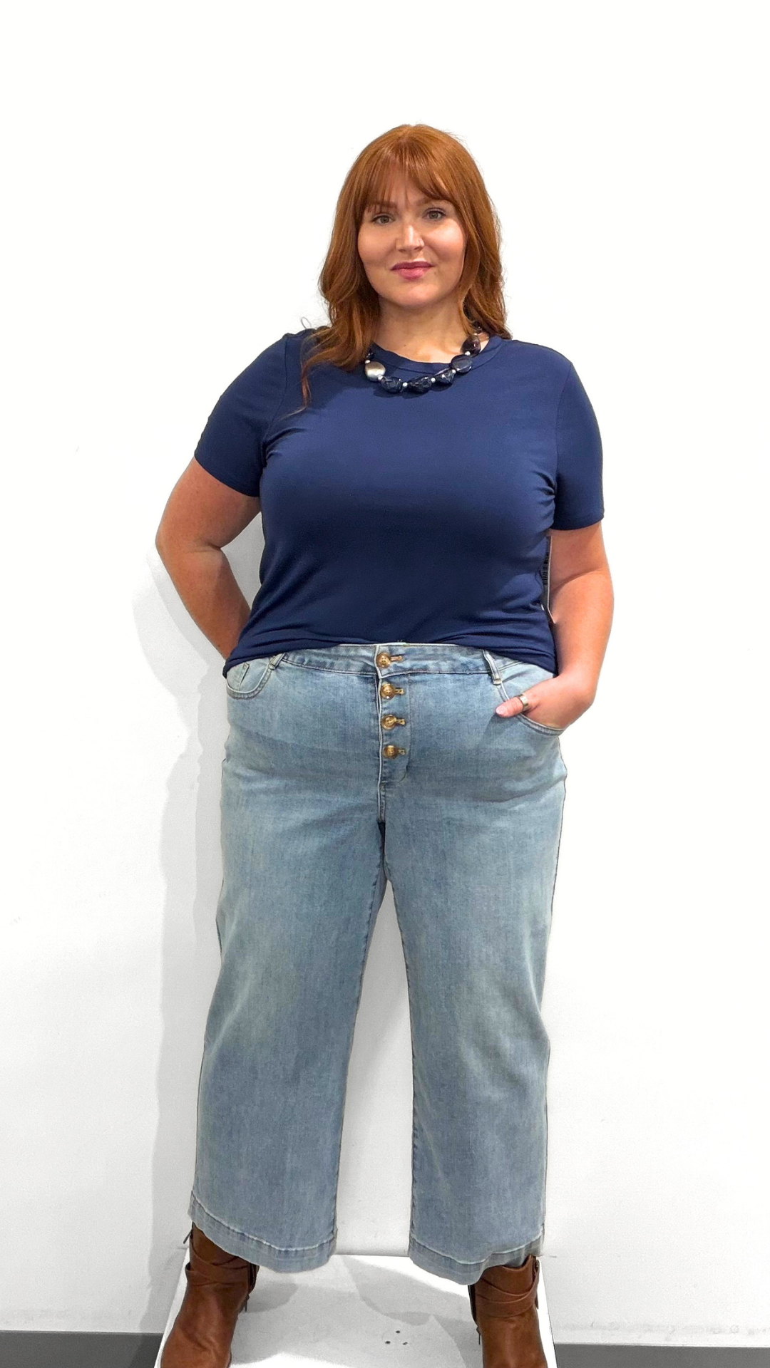 Tribal Audrey Button Fly Denim Jeans