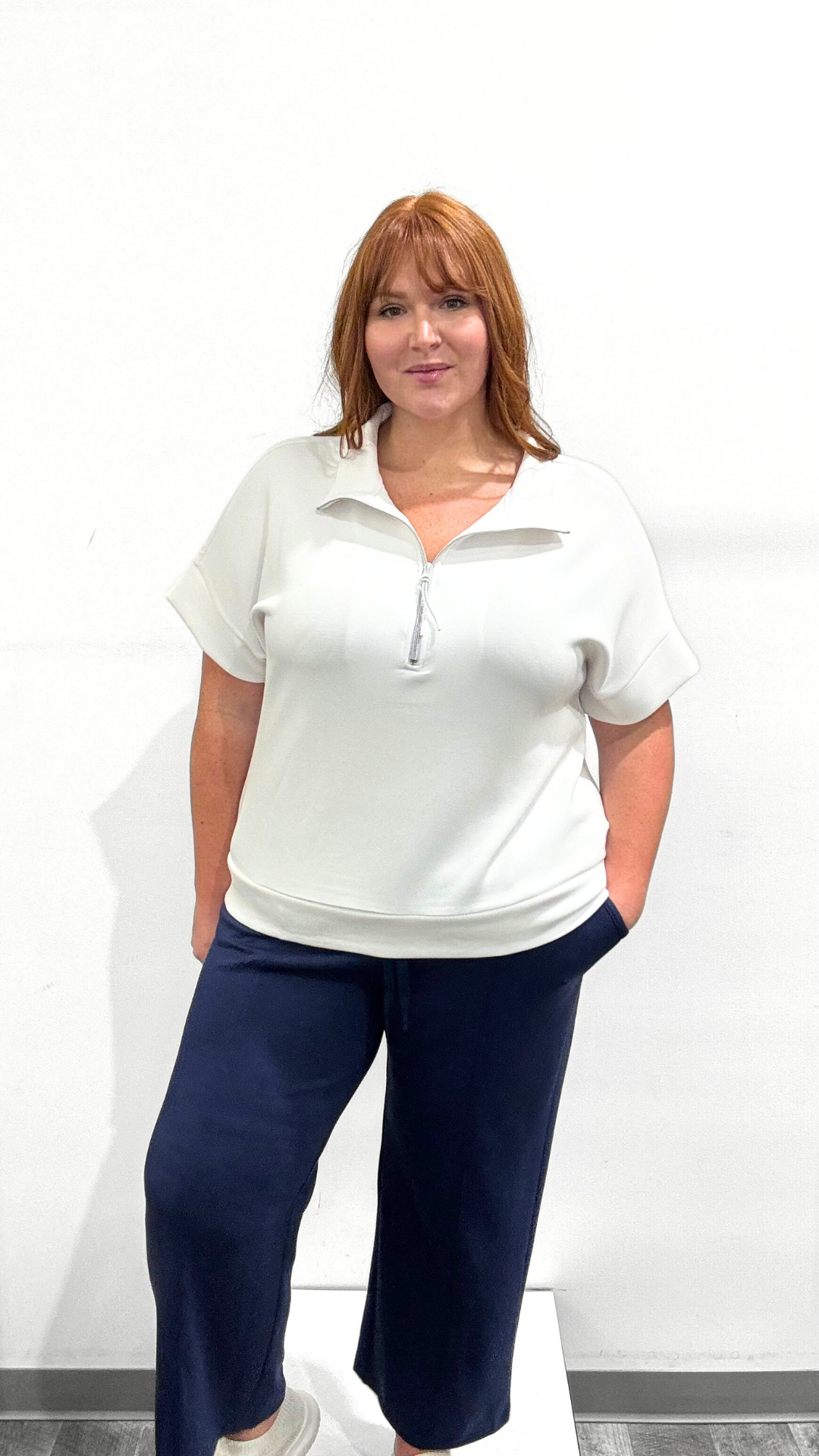 Tribal Zip Short Sleeve Sweatshirt