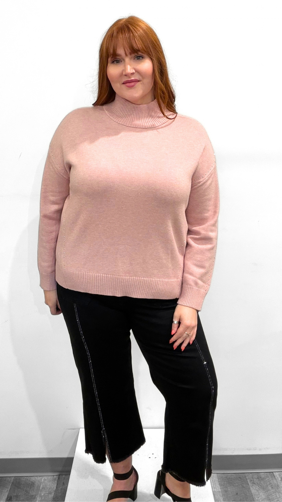 Joseph RIbkoff Embellished Turtleneck Sweater