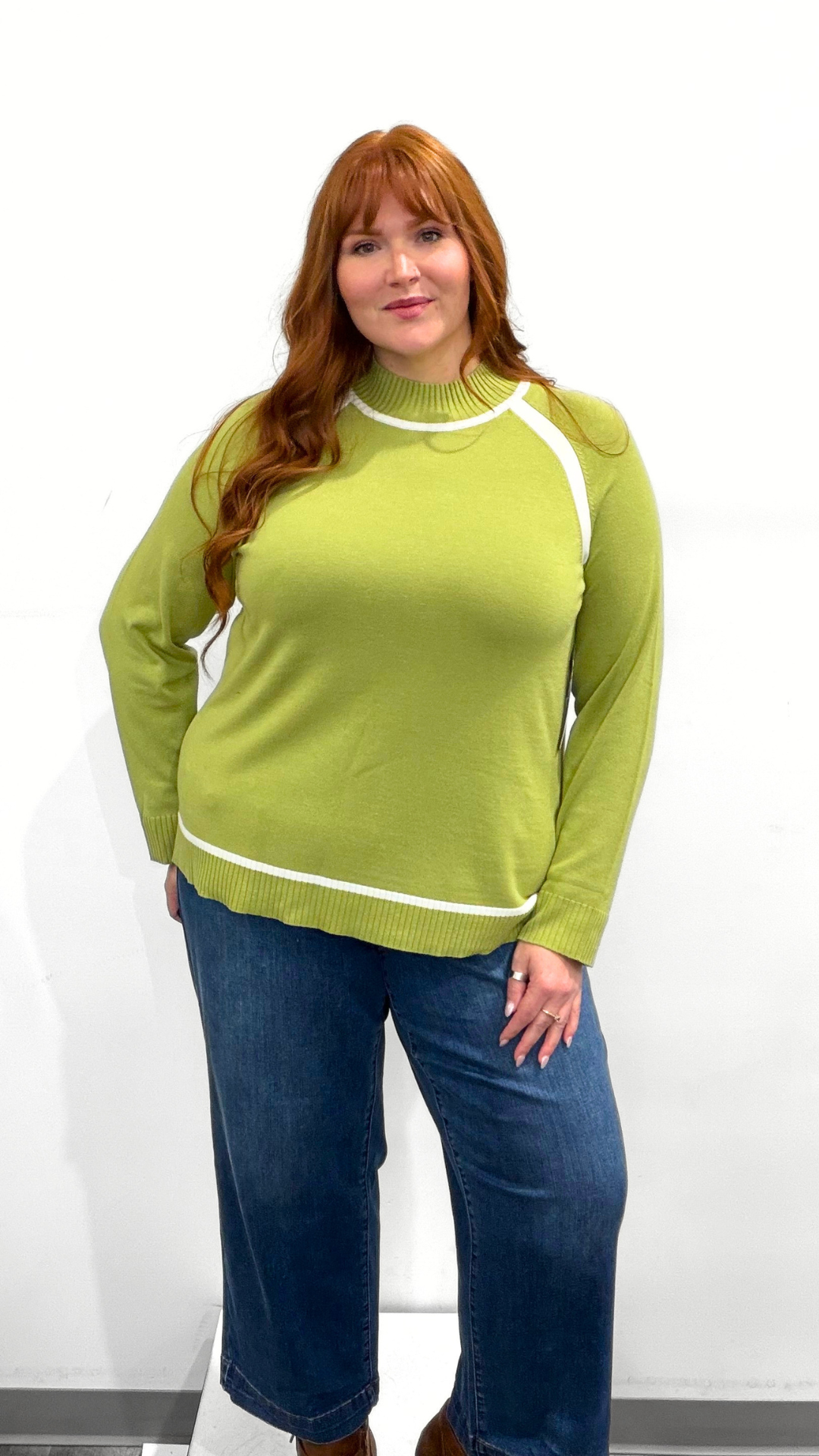 Tribal Mock Neck Sweater