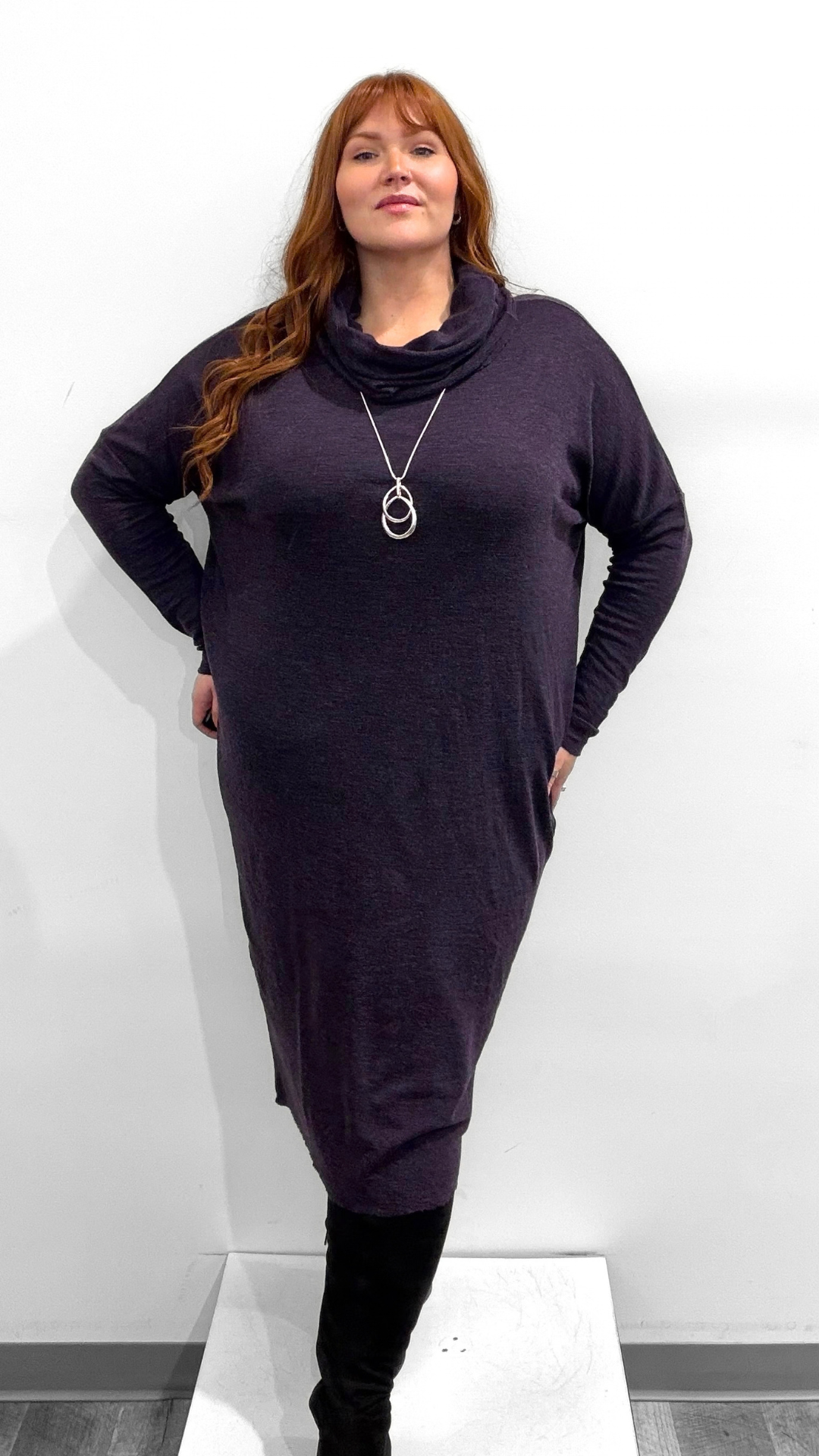by basics Dress with Roll Neck