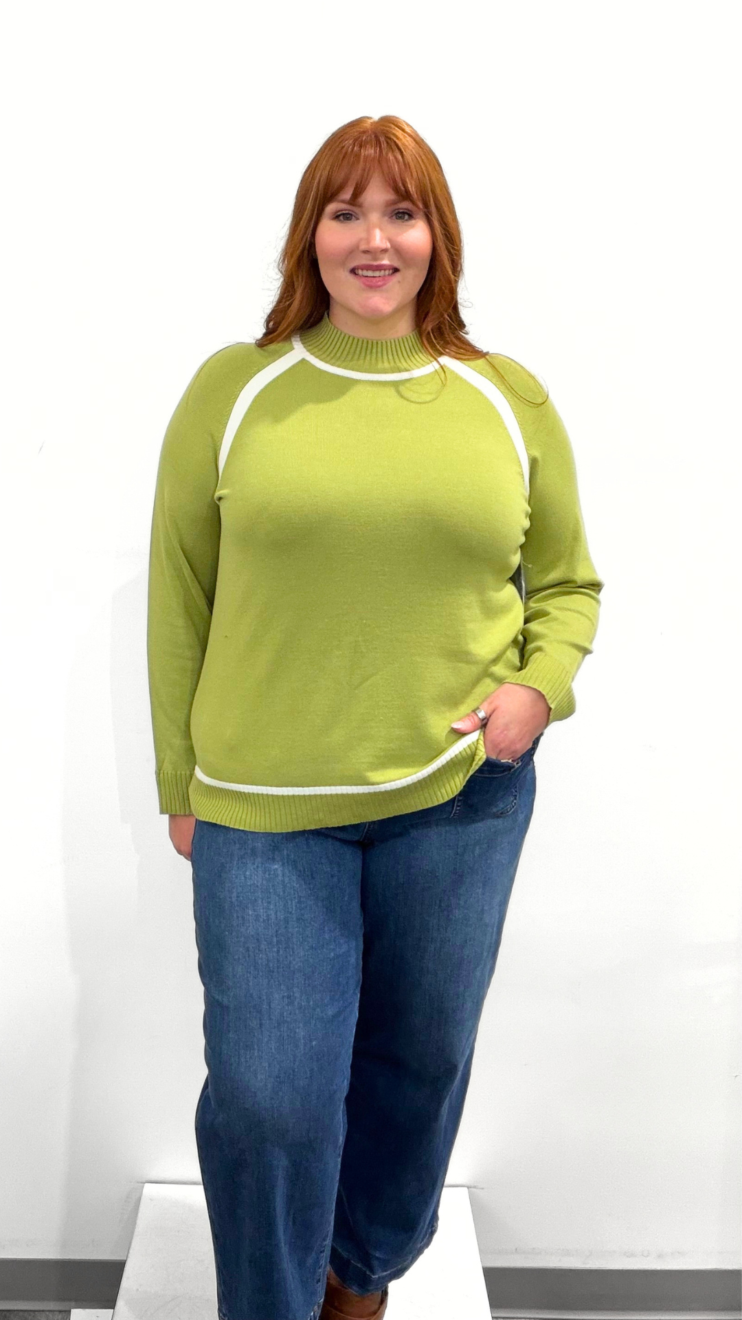 Tribal Mock Neck Sweater