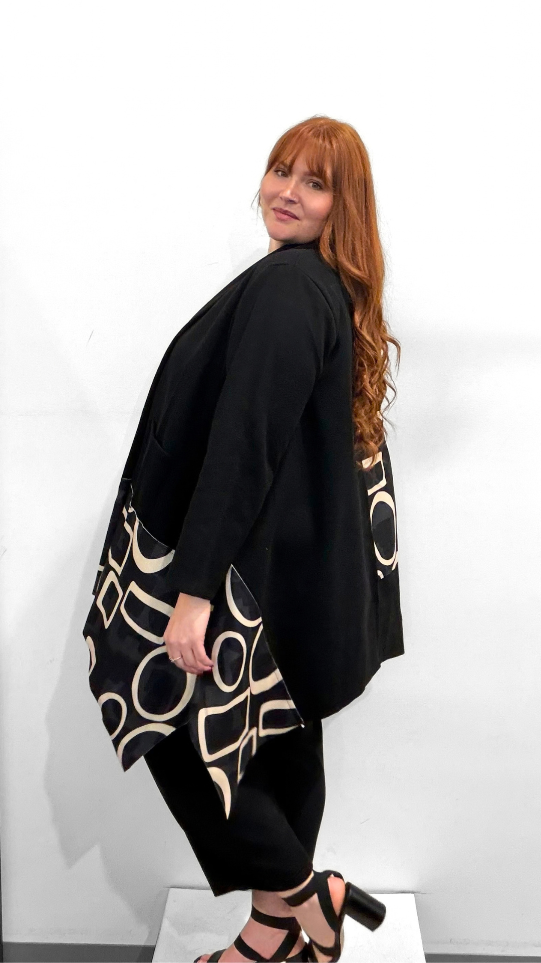 Marie La Lune Geo Print Cardigan
