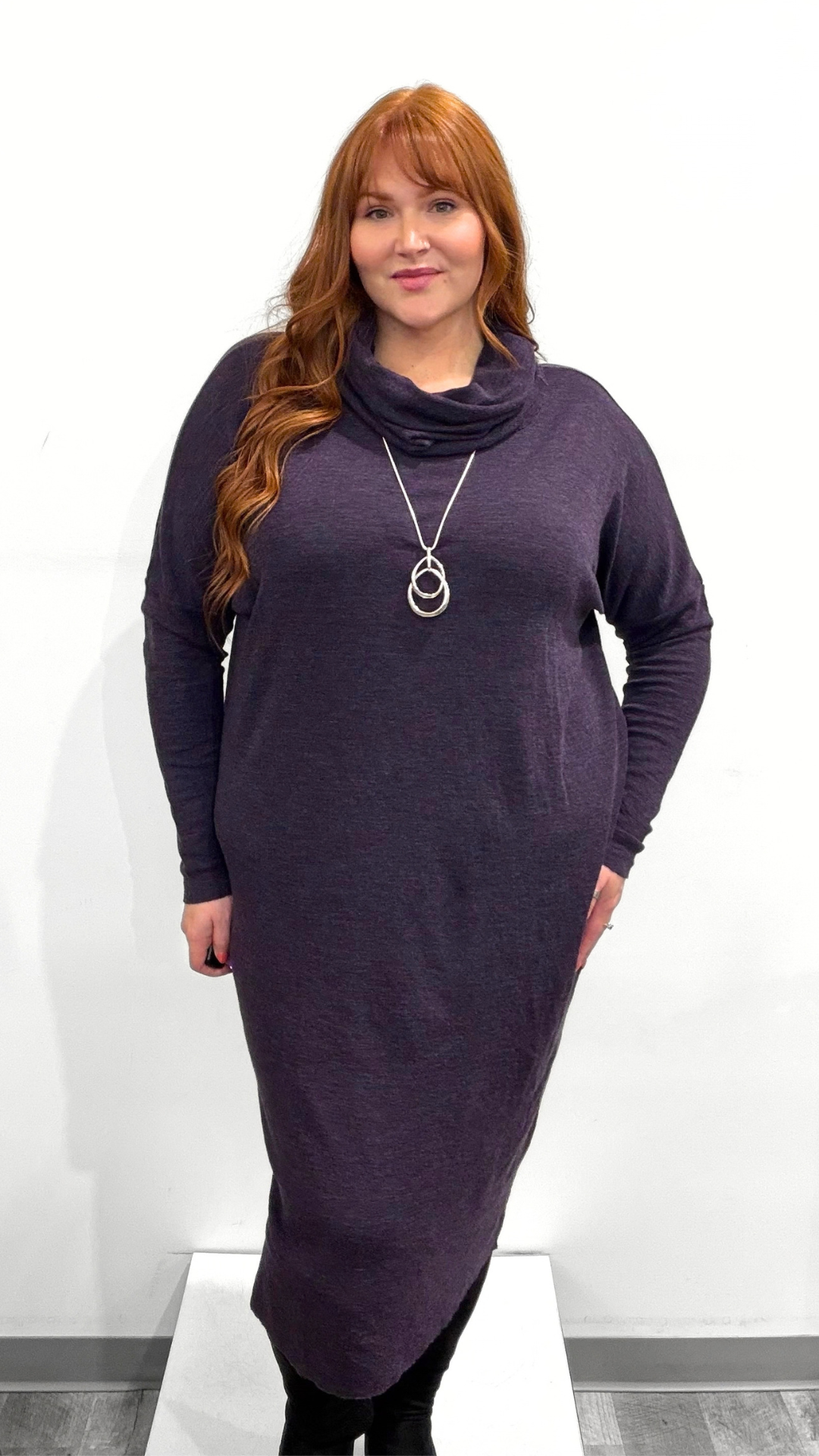 by basics Dress with Roll Neck